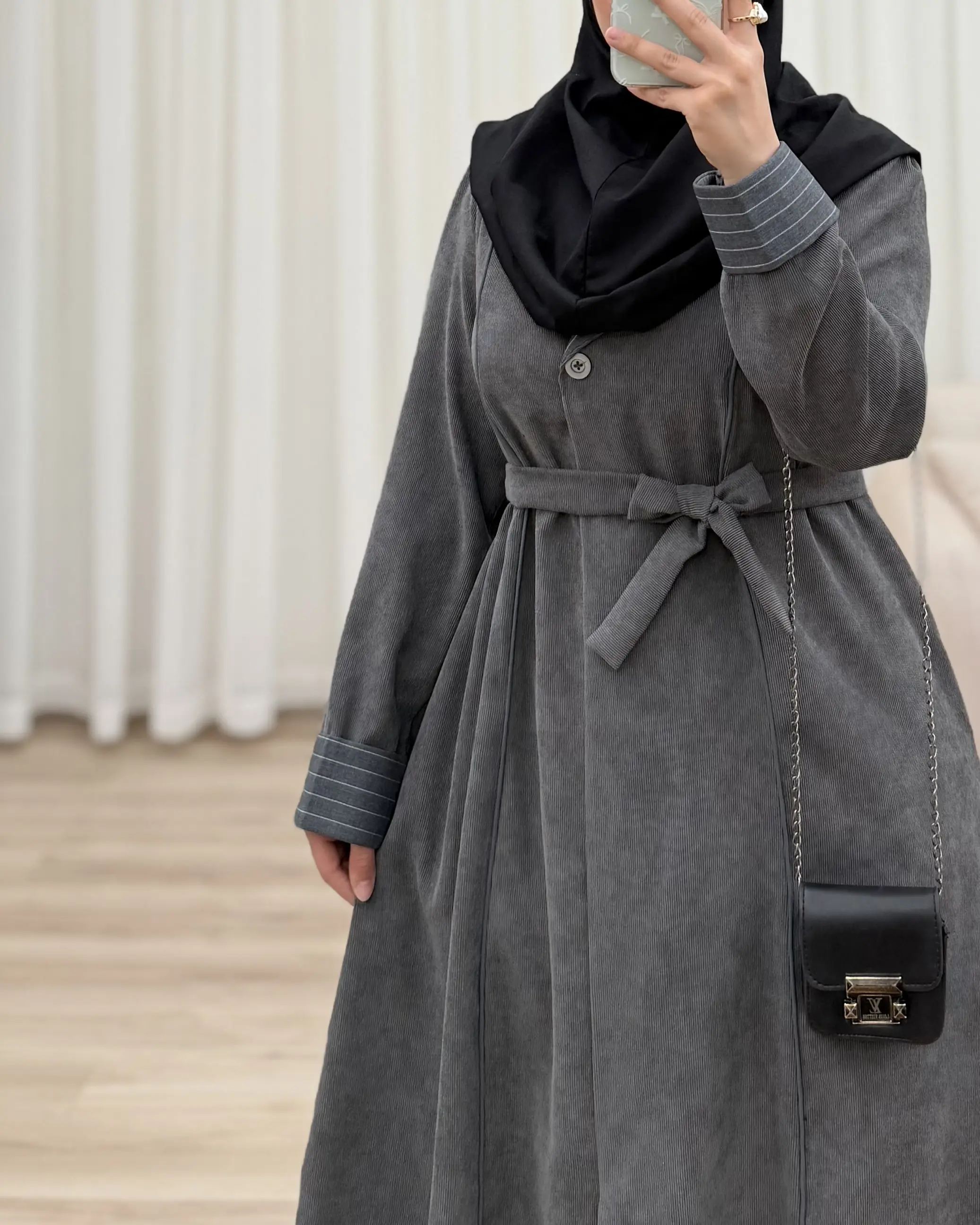 مانتو مخمل کبریتی مدل کارلو